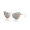 2-in-1 clip-on zonnebril, opvallend, cat-eye-vorm, Sk7011, wit 2-in-1 clip-on zonnebril, opvallend, cat-eye-vorm, Sk7011, wit