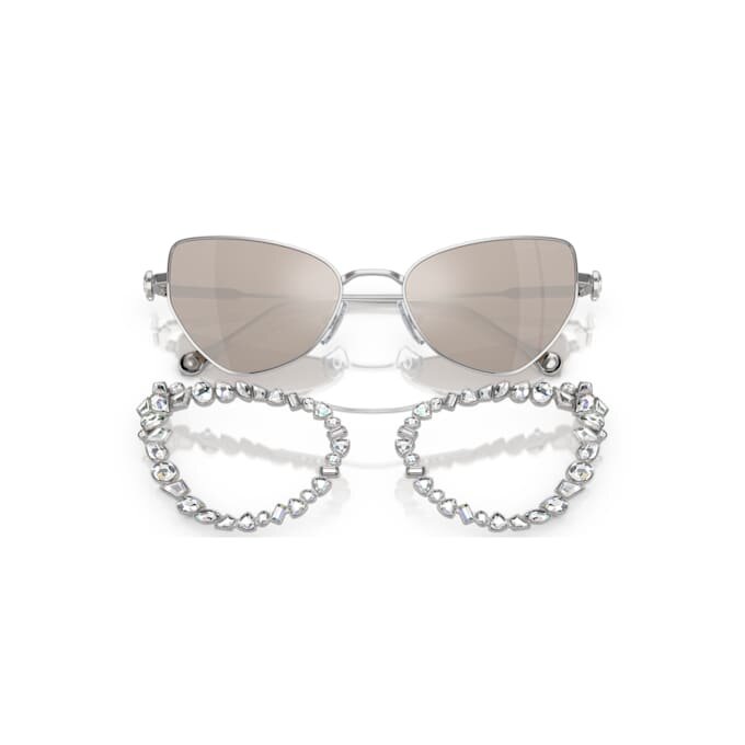 2-in-1 clip-on zonnebril, opvallend, cat-eye-vorm, Sk7011, wit 2-in-1 clip-on zonnebril, opvallend, cat-eye-vorm, Sk7011, wit