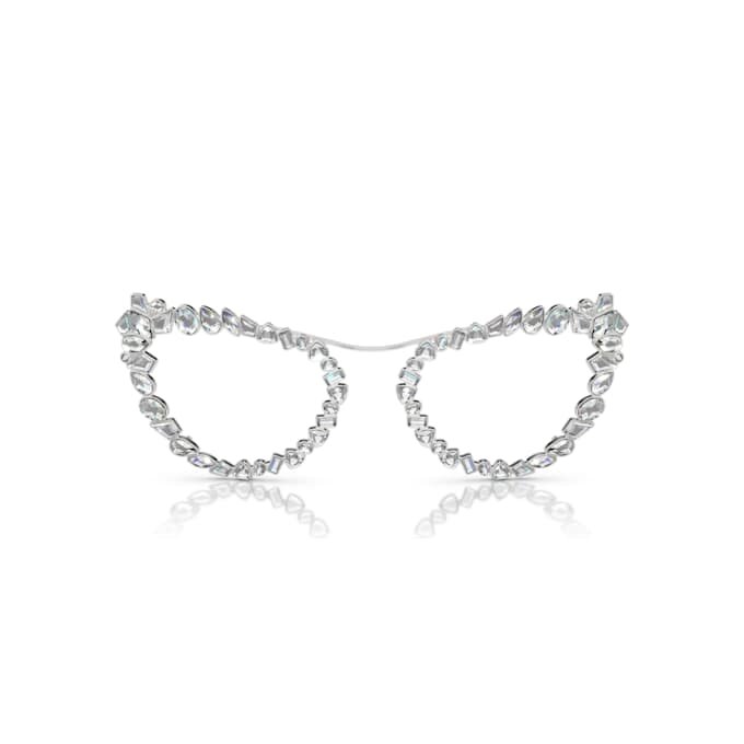 2-in-1 clip-on zonnebril, opvallend, cat-eye-vorm, Sk7011, wit 2-in-1 clip-on zonnebril, opvallend, cat-eye-vorm, Sk7011, wit