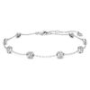 Achtkantige armband met in het laboratorium gekweekte diamanten 0,8 karaat in totaal, ronde vorm, sterlingzilver