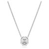 Achtkantige hanger met in het laboratorium gekweekte diamanten 0,5 ct totaal, achtkantige vorm, 14K witgoud