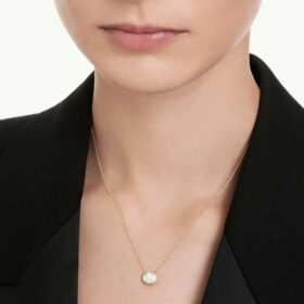 Achtkantige hanger met in het laboratorium gekweekte diamanten van 1,0 karaat in totaal, achtkantige vorm, 14K geelgoud Achtkantige hanger met in het laboratorium gekweekte diamanten van 1,0 karaat in totaal, achtkantige vorm, 14K geelgoud