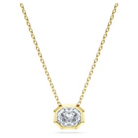 Achtkantige hanger met in het laboratorium gekweekte diamanten van 1,0 karaat in totaal, achtkantige vorm, 14K geelgoud Achtkantige hanger met in het laboratorium gekweekte diamanten van 1,0 karaat in totaal, achtkantige vorm, 14K geelgoud