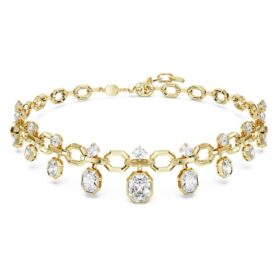 Achtkantige ketting met in het laboratorium gekweekte diamanten 18,39 karaat totaal, gemengde vormen, 18-karaats geelgoud Achtkantige ketting met in het laboratorium gekweekte diamanten 18,39 karaat totaal, gemengde vormen, 18-karaats geelgoud