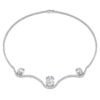 Achtkantige ketting met in het laboratorium gekweekte diamanten 19,90 karaat totaal, achtkantige vorm, 18-karaats witgoud
