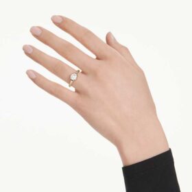 Achtkantige ring met in het laboratorium gekweekte diamanten, 1,0 karaat in totaal, achthoekige vorm, 14-karaats geelgoud