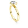 Achtkantige ring met in het laboratorium gekweekte diamanten, 1,0 karaat in totaal, achthoekige vorm, 14-karaats geelgoud