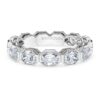 Achtkantige ring met in het laboratorium gekweekte diamanten 2,4 karaat in totaal, achthoekige vorm, 14K witgoud Achtkantige ring met in het laboratorium gekweekte diamanten 2,4 karaat in totaal, achthoekige vorm, 14K witgoud