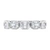Achtkantige ring met in het laboratorium gekweekte diamanten 2,4 karaat in totaal, achthoekige vorm, 14K witgoud Achtkantige ring met in het laboratorium gekweekte diamanten 2,4 karaat in totaal, achthoekige vorm, 14K witgoud
