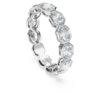 Achtkantige ring met in het laboratorium gekweekte diamanten 2,4 karaat in totaal, achthoekige vorm, 14K witgoud Achtkantige ring met in het laboratorium gekweekte diamanten 2,4 karaat in totaal, achthoekige vorm, 14K witgoud