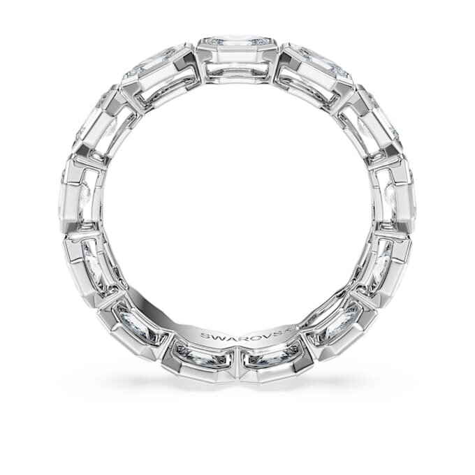 Achtkantige ring met in het laboratorium gekweekte diamanten 2,4 karaat in totaal, achthoekige vorm, 14K witgoud Achtkantige ring met in het laboratorium gekweekte diamanten 2,4 karaat in totaal, achthoekige vorm, 14K witgoud