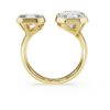 Achtkantige ring met in het laboratorium gekweekte diamanten 4,10 ct in totaal, achtkantige vorm, 18-karaats geelgoud