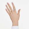 Achtkantige ring met in het laboratorium gekweekte diamanten van in totaal 1,0 karaat, achthoekige vorm, 14-karaats witgoud Achtkantige ring met in het laboratorium gekweekte diamanten van in totaal 1,0 karaat, achthoekige vorm, 14-karaats witgoud