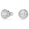 Angelic oorbellen, ronde slijpvorm, pavé, wit, gerhodineerd Angelic oorbellen, ronde slijpvorm, pavé, wit, gerhodineerd