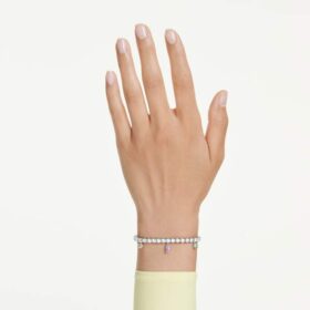 Ariana Grande X Swarovski-armband met gemengde slijpvormen, veelkleurig, gerhodineerd Ariana Grande X Swarovski-armband met gemengde slijpvormen, veelkleurig, gerhodineerd