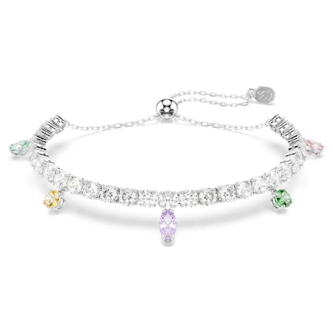 Ariana Grande X Swarovski-armband met gemengde slijpvormen, veelkleurig, gerhodineerd Ariana Grande X Swarovski-armband met gemengde slijpvormen, veelkleurig, gerhodineerd