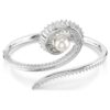 Ariana Grande X Swarovski-armband met kristallen parel, baguette-slijpsel, wit, gerhodineerd Ariana Grande X Swarovski-armband met kristallen parel, baguette-slijpsel, wit, gerhodineerd