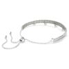 Ariana Grande X Swarovski-armband met kristallen parels, ronde slijpvorm, wit, gerhodineerd
