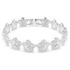 Ariana Grande X Swarovski-armband, ronde slijpvorm, bloem, wit, gerhodineerd Ariana Grande X Swarovski-armband, ronde slijpvorm, bloem, wit, gerhodineerd