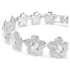 Ariana Grande X Swarovski-armband, ronde slijpvorm, bloem, wit, gerhodineerd Ariana Grande X Swarovski-armband, ronde slijpvorm, bloem, wit, gerhodineerd