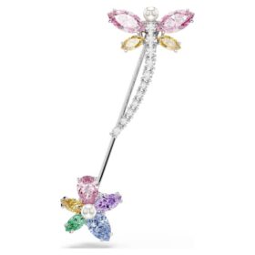 Ariana Grande x Swarovski-broche met gemengde slijpvormen, libelle, veelkleurig, gerhodineerd Ariana Grande x Swarovski-broche met gemengde slijpvormen, libelle, veelkleurig, gerhodineerd