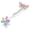 Ariana Grande x Swarovski-broche met gemengde slijpvormen, libelle, veelkleurig, gerhodineerd