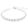 Ariana Grande X Swarovski-choker met gemengde slijpvormen, kristallen parels, hartjes, wit, gerhodineerd Ariana Grande X Swarovski-choker met gemengde slijpvormen, kristallen parels, hartjes, wit, gerhodineerd