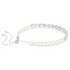 Ariana Grande X Swarovski-choker met gemengde slijpvormen, kristallen parels, hartjes, wit, gerhodineerd Ariana Grande X Swarovski-choker met gemengde slijpvormen, kristallen parels, hartjes, wit, gerhodineerd