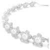 Ariana Grande X Swarovski choker met kristallen parel, ronde slijpvorm, wit, gerhodineerd
