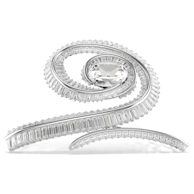 Ariana Grande X Swarovski-haarspeld met baguette-slijpsel, wit, gerhodineerd Ariana Grande X Swarovski-haarspeld met baguette-slijpsel, wit, gerhodineerd