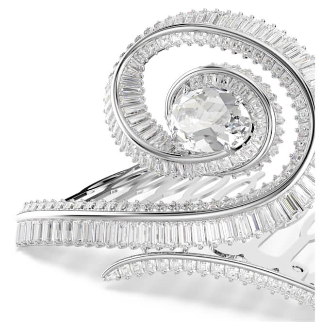 Ariana Grande X Swarovski-haarspeld met baguette-slijpsel, wit, gerhodineerd Ariana Grande X Swarovski-haarspeld met baguette-slijpsel, wit, gerhodineerd
