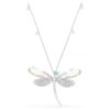 Ariana Grande X Swarovski hanger en broche met kristallen parel, gemengde slijpvormen, libelle, wit, gerhodineerd