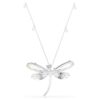 Ariana Grande X Swarovski hanger en broche met kristallen parel, gemengde slijpvormen, libelle, wit, gerhodineerd