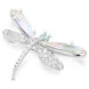 Ariana Grande X Swarovski hanger en broche met kristallen parel, gemengde slijpvormen, libelle, wit, gerhodineerd