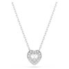 Ariana Grande X Swarovski hanger met gemengde slijpvormen, hart, wit, gerhodineerd Ariana Grande X Swarovski hanger met gemengde slijpvormen, hart, wit, gerhodineerd