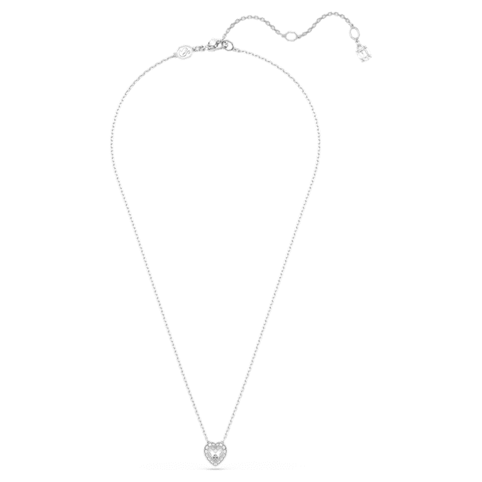 Ariana Grande X Swarovski hanger met gemengde slijpvormen, hart, wit, gerhodineerd Ariana Grande X Swarovski hanger met gemengde slijpvormen, hart, wit, gerhodineerd