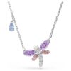 Ariana Grande X Swarovski hanger met gemengde slijpvormen, libelle, veelkleurig, gerhodineerd Ariana Grande X Swarovski hanger met gemengde slijpvormen, libelle, veelkleurig, gerhodineerd