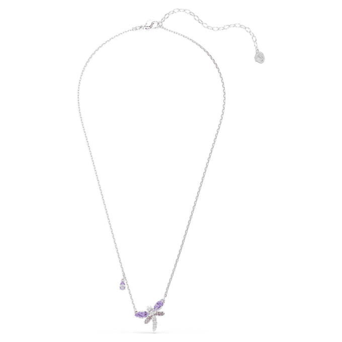 Ariana Grande X Swarovski hanger met gemengde slijpvormen, libelle, veelkleurig, gerhodineerd Ariana Grande X Swarovski hanger met gemengde slijpvormen, libelle, veelkleurig, gerhodineerd
