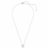 Ariana Grande X Swarovski hanger met kristallen parel, ronde slijpvorm, bloem, wit, gerhodineerd