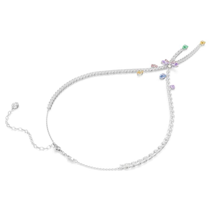 Ariana Grande X Swarovski-ketting met gemengde slijpvormen, libelle, veelkleurig, gerhodineerd Ariana Grande X Swarovski-ketting met gemengde slijpvormen, libelle, veelkleurig, gerhodineerd