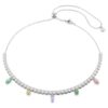 Ariana Grande X Swarovski-ketting met gemengde slijpvormen, veelkleurig, gerhodineerd Ariana Grande X Swarovski-ketting met gemengde slijpvormen, veelkleurig, gerhodineerd