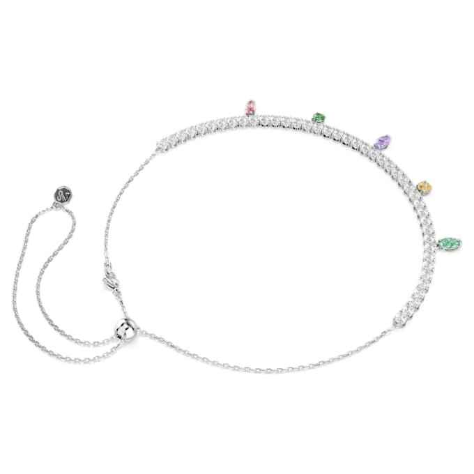 Ariana Grande X Swarovski-ketting met gemengde slijpvormen, veelkleurig, gerhodineerd Ariana Grande X Swarovski-ketting met gemengde slijpvormen, veelkleurig, gerhodineerd
