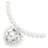 Ariana Grande X Swarovski ketting met kristallen parel, hartvormige slijpvorm, hart, wit, gerhodineerd