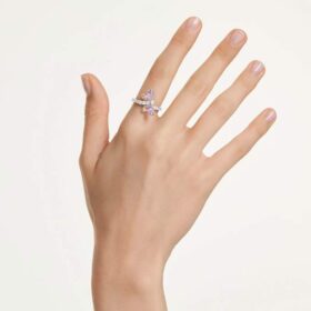 Ariana Grande X Swarovski motiering met gemengde slijpvormen, libelle, veelkleurig, gerhodineerd
