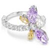 Ariana Grande X Swarovski motiering met gemengde slijpvormen, libelle, veelkleurig, gerhodineerd Ariana Grande X Swarovski motiering met gemengde slijpvormen, libelle, veelkleurig, gerhodineerd