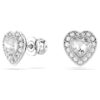 Ariana Grande X Swarovski oorbellen met gemengde slijpvormen, hart, wit, gerhodineerd Ariana Grande X Swarovski oorbellen met gemengde slijpvormen, hart, wit, gerhodineerd