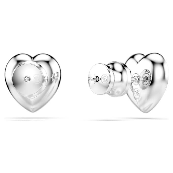 Ariana Grande X Swarovski oorbellen met gemengde slijpvormen, hart, wit, gerhodineerd Ariana Grande X Swarovski oorbellen met gemengde slijpvormen, hart, wit, gerhodineerd