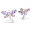 Ariana Grande X Swarovski oorbellen met gemengde slijpvormen, libelle, veelkleurig, gerhodineerd Ariana Grande X Swarovski oorbellen met gemengde slijpvormen, libelle, veelkleurig, gerhodineerd