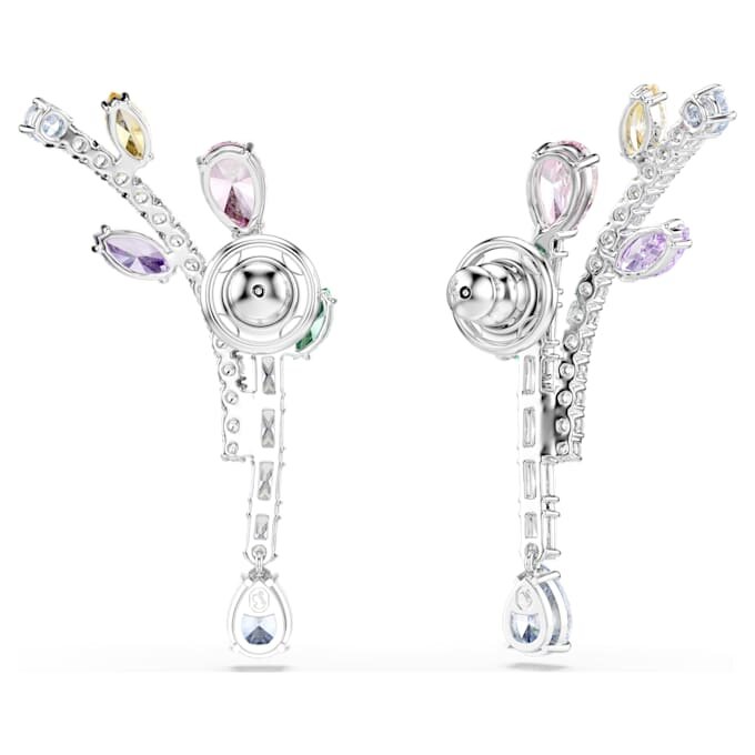 Ariana Grande X Swarovski oorbellen met gemengde slijpvormen, veelkleurig, gerhodineerd Ariana Grande X Swarovski oorbellen met gemengde slijpvormen, veelkleurig, gerhodineerd
