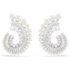 Ariana Grande X Swarovski oorbellen met kristallen parel, gemengde slijpvormen, wit, gerhodineerd Ariana Grande X Swarovski oorbellen met kristallen parel, gemengde slijpvormen, wit, gerhodineerd